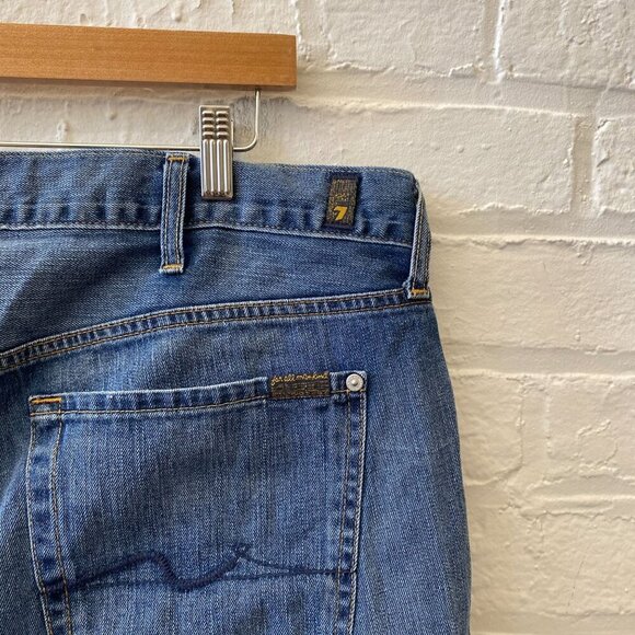 7 For All Mankind || 7FAM The Standard Straight Leg Jeans Blue 40 - Picture 7 of 8